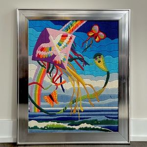 Vintage Framed Needlepoint